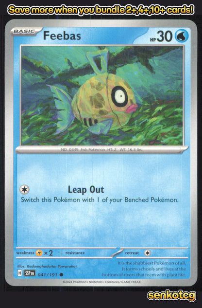 🎴 Feebas 041/191 Common Surging Sparks NM 🎨 Yawarakai