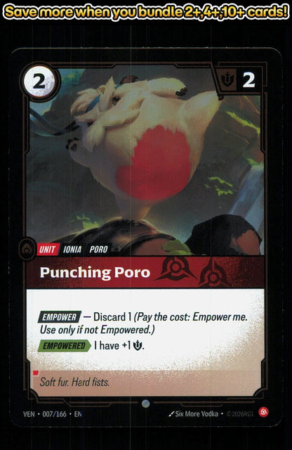 🎴 Punching Poro 007/166 Common Foil Vendetta NM 🎨 Vodka