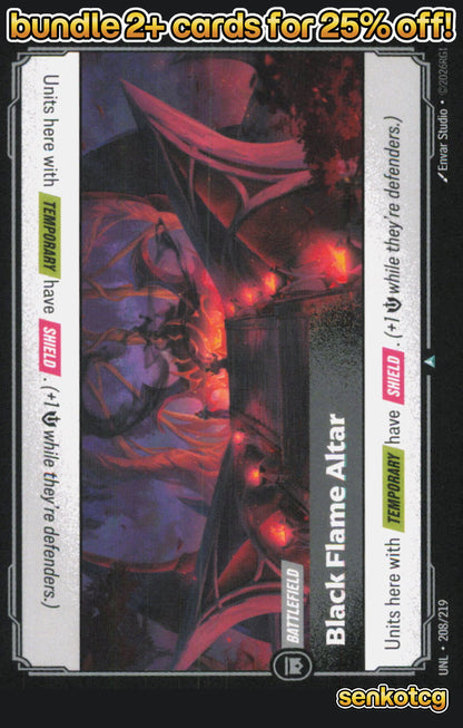 🎴 Black Flame Altar 208/219 Uncommon Unleashed NM