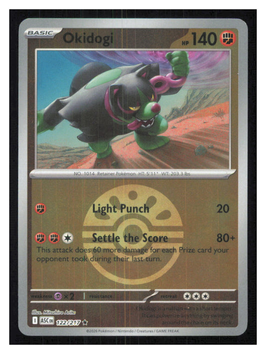 🎴 Okidogi (Friend Ball) 122/217 Rare Reverse Holo Ascended Heroes NM