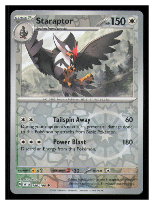 🎴 Staraptor 150/198 Reverse Holo Scarlet & Violet Pokemon NM