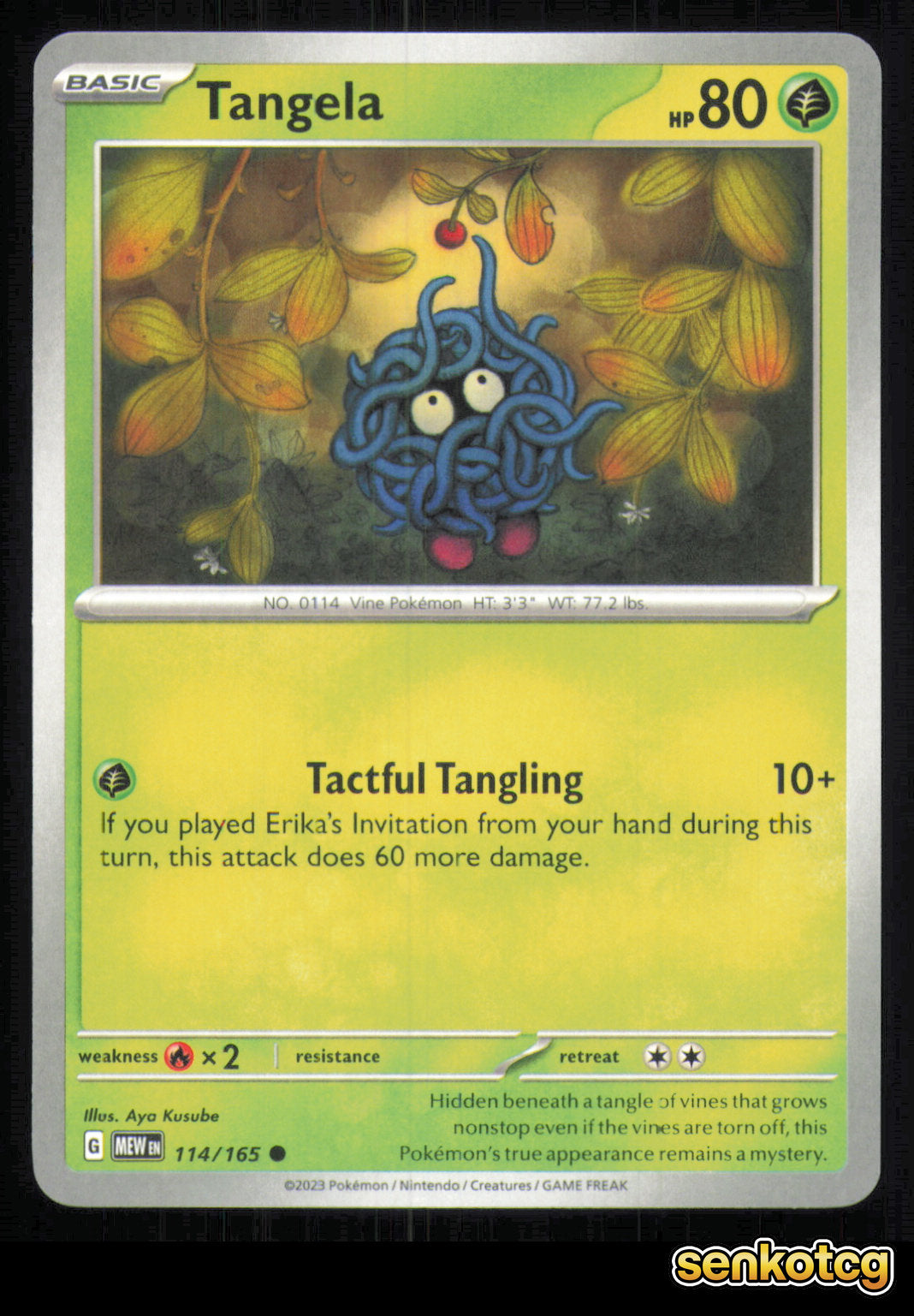 🎴 Tangela 114/165 151 NM 🎨 Kusube