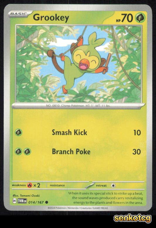 🎴 Grookey 014/167 Common Twilight Masquerade NM