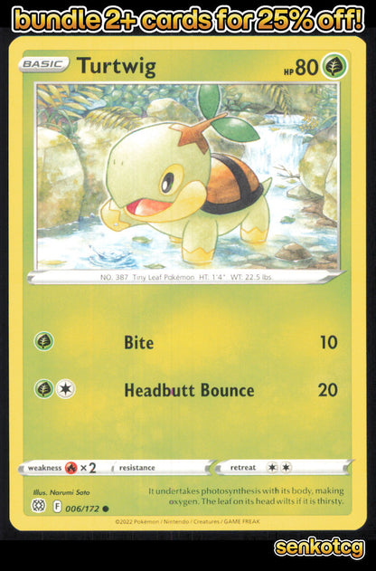 🎴 Turtwig 006/172 Common Brilliant Stars NM