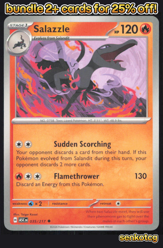 🎴 Salazzle 035/217 Uncommon Ascended Heroes NM