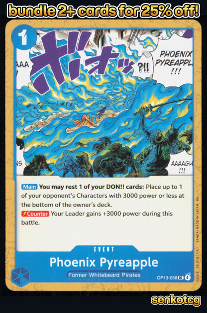 🎴 Phoenix Pyreapple OP13-058 Uncommon Carrying On His Will NM