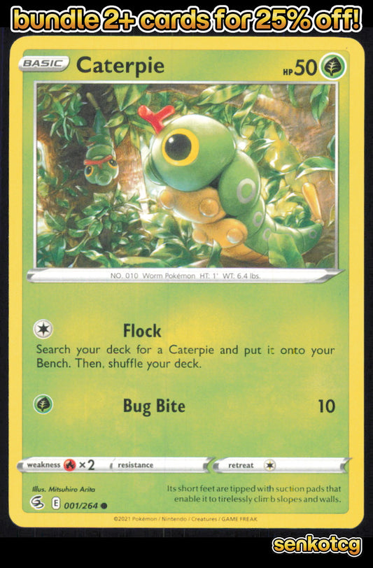 🎴 Caterpie 001/264 Common Fusion Strike NM