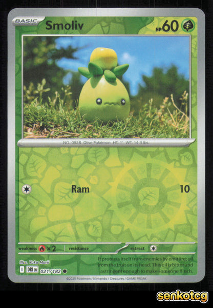 🎴 Smoliv 021/182 Reverse Holo Destined Rivals NM 🎨 Morii