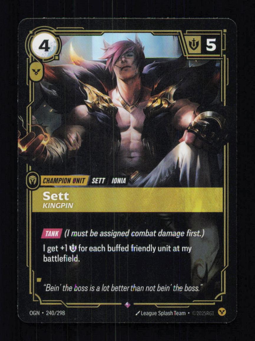 🎴 Sett Kingpin 240/298 Rare Foil OGN Origins NM