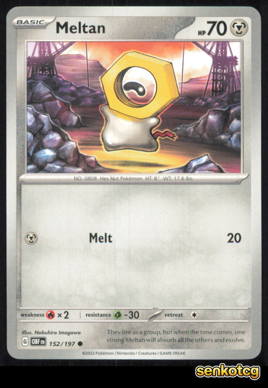 🎴 Meltan 152/197 Common Obsidian Flames NM