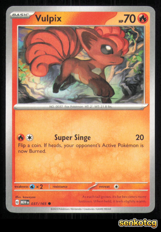 🎴 Vulpix 037/165 151 NM 🎨 kawayoo