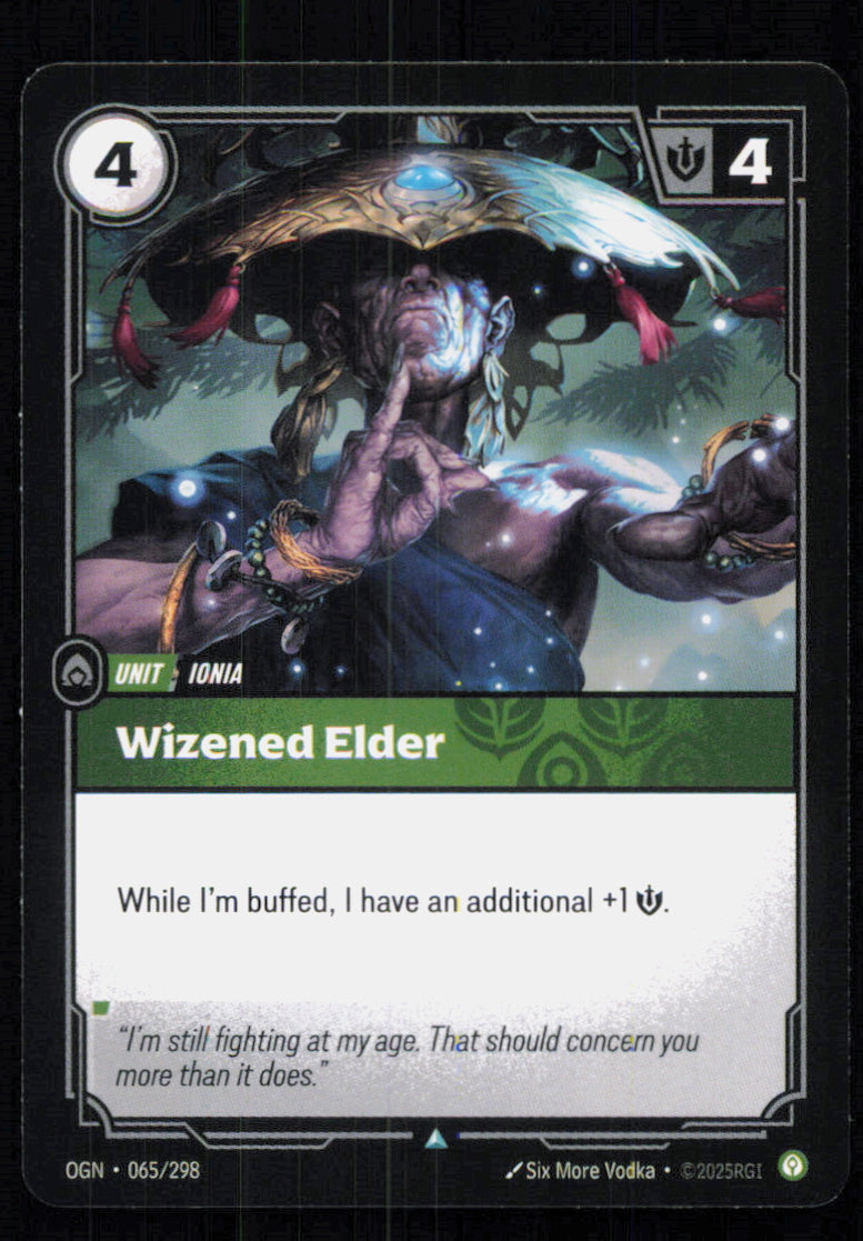 🎴 Wizened Elder 065/298 Uncommon OGN Origins NM