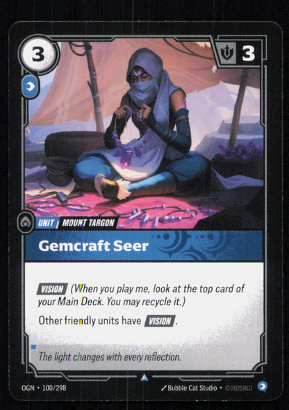 🎴 Gemcraft Seer 100/298 Uncommon OGN Origins NM