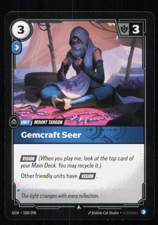 🎴 Gemcraft Seer 100/298 Uncommon OGN Origins NM