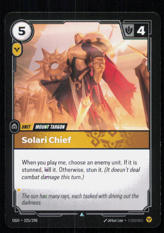🎴 Solari Chief 225/298 Uncommon OGN Origins NM