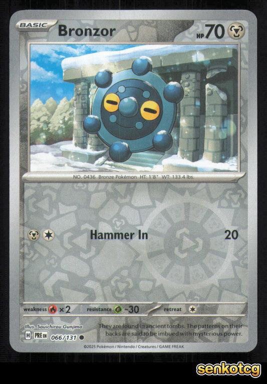 🎴 Bronzor 066/131 Reverse Holo Prismatic Evolutions NM 🎨 Gunjima
