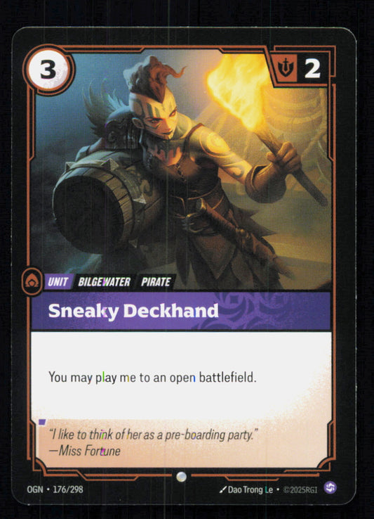 🎴 Sneaky Deckhand 176/298 Common OGN Origins NM