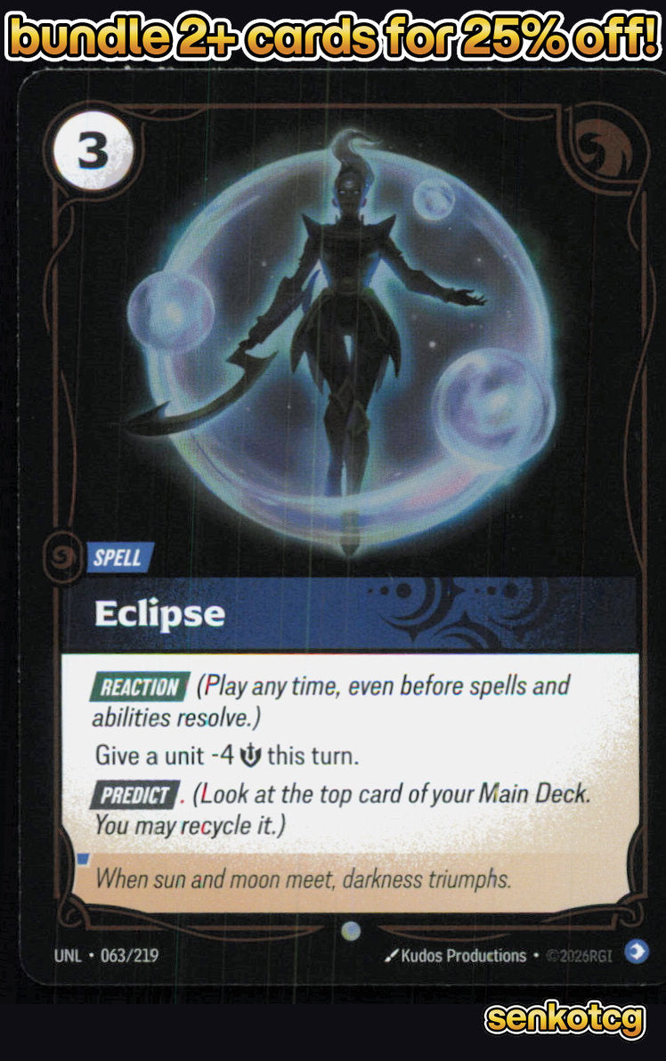 🎴 Eclipse 063/219 Common Foil Unleashed NM
