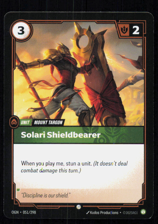 🎴 Solari Shieldbearer 051/298 Common OGN Origins NM