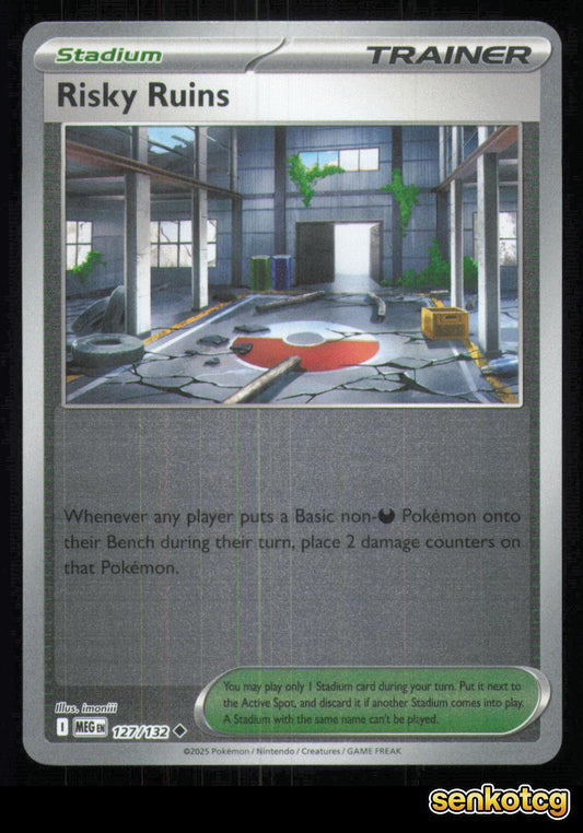 🎴 Risky Ruins 127/132 Uncommon Reverse Holo Mega Evolution NM