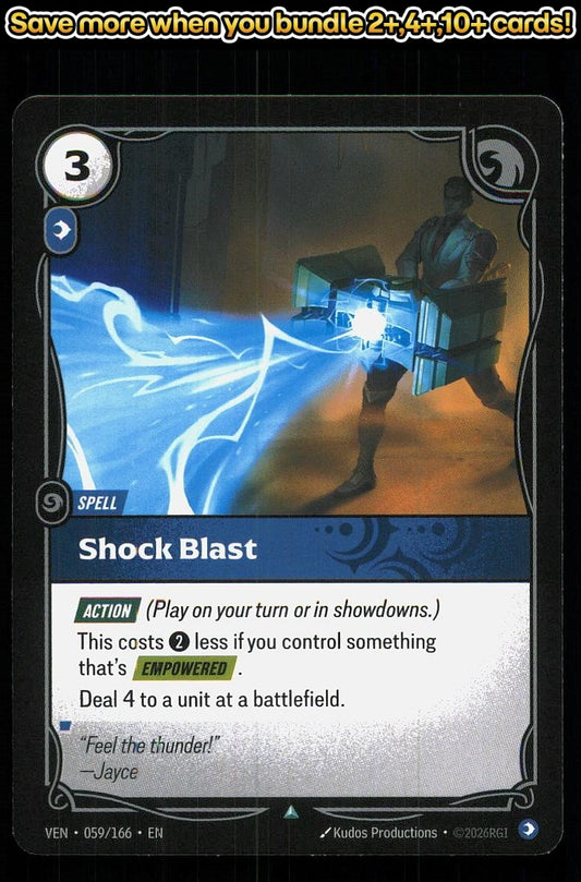 🎴 Shock Blast 059/166 Uncommon Vendetta NM 🎨 Productions
