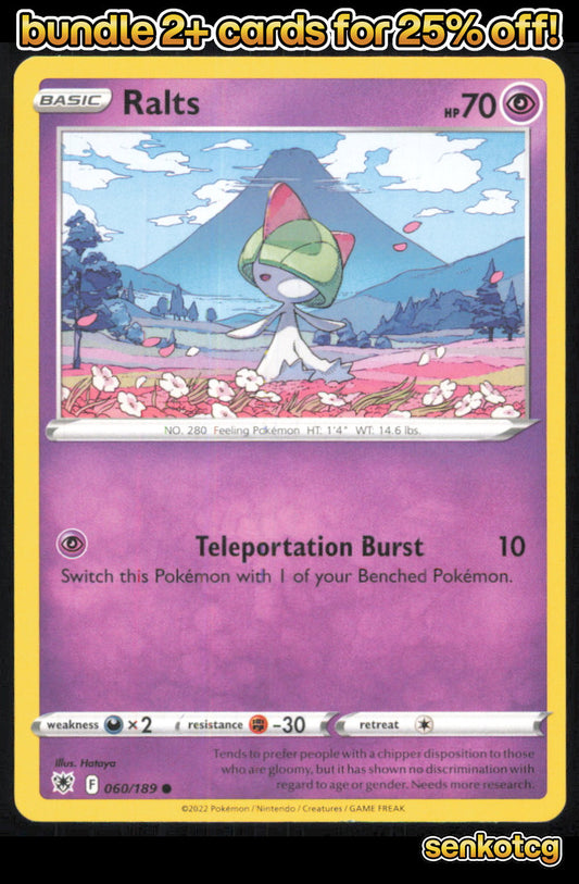 🎴 Ralts 060/189 Common Astral Radiance NM