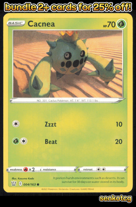 🎴 Cacnea 004/163 Common Battle Styles NM