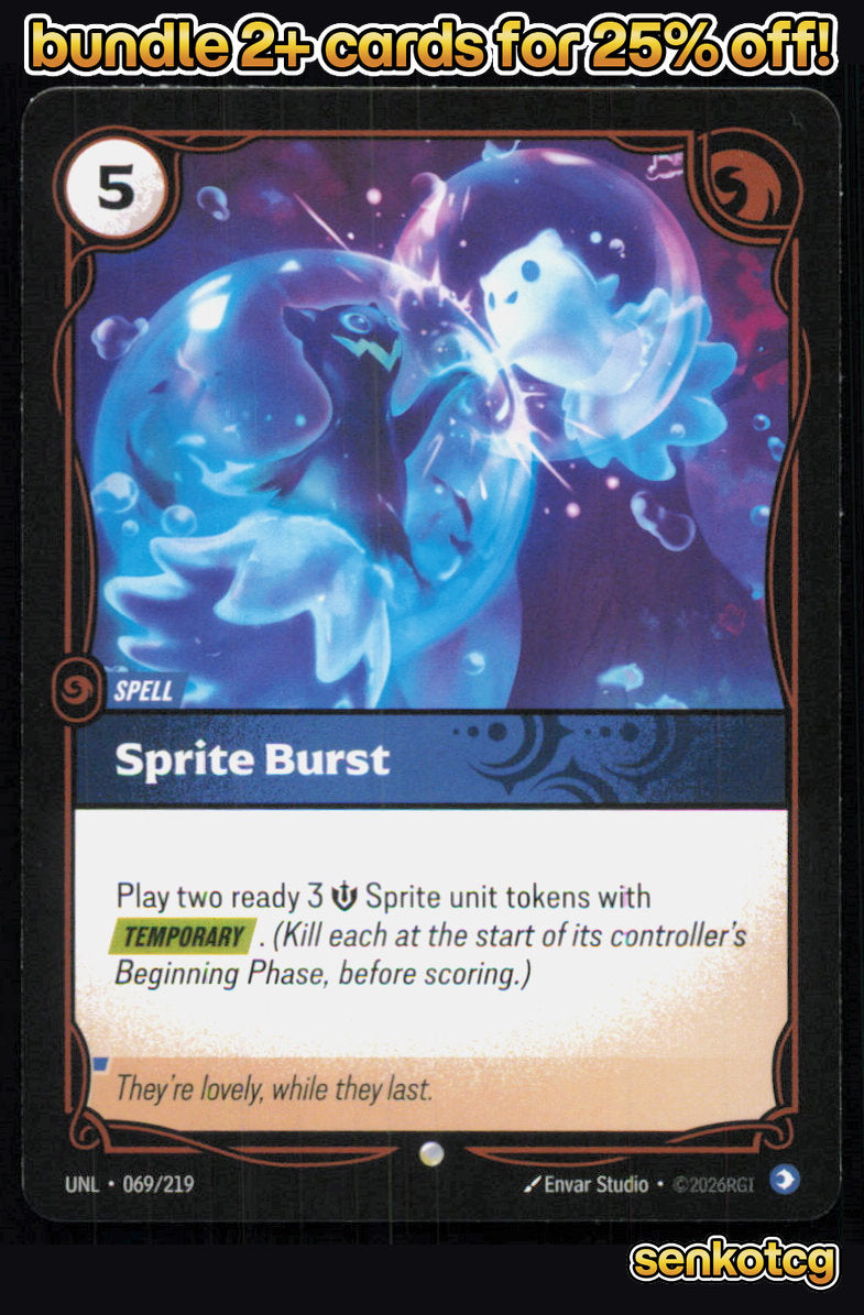 🎴 Sprite Burst 069/219 Common Unleashed NM