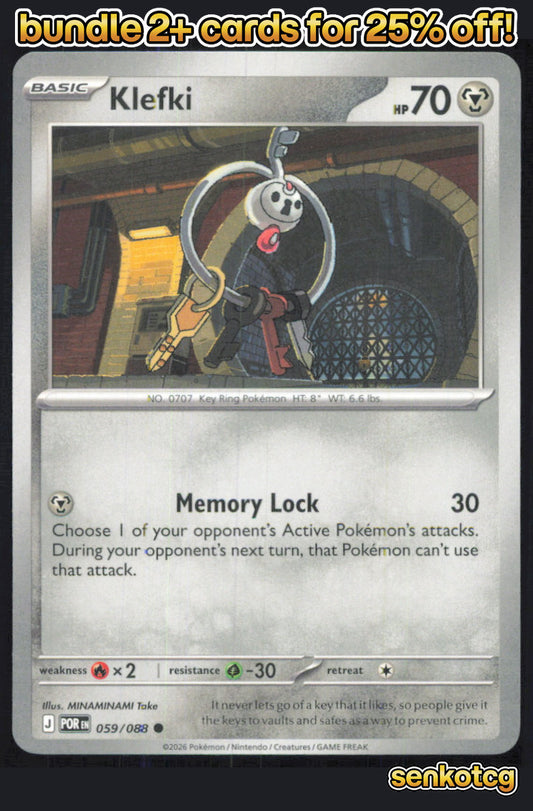 🎴 Klefki 059/088 Common Perfect Order NM 🎨 Take