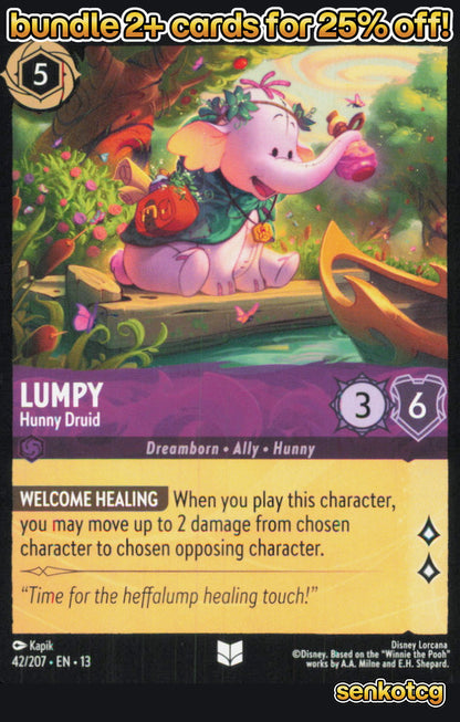 🎴 Lumpy - Hunny Druid 42/204 Uncommon Attack of the Vine! NM