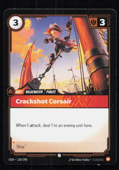 🎴 Crackshot Corsair 130/298 Common OGN Origins NM