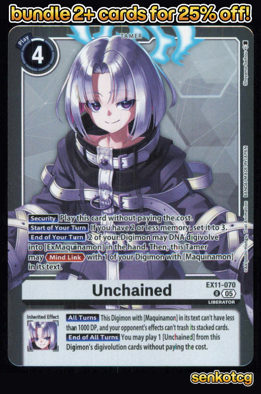 🎴 Unchained EX11-070 R Rare Foil Dawn of Liberator NM