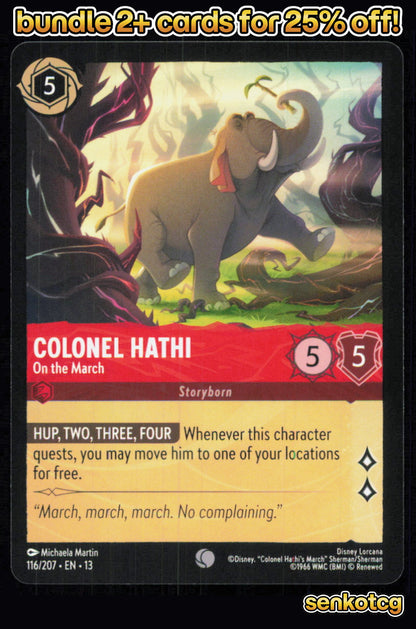 🎴 Colonel Hathi - On the March 116/204 Common Attack of the Vine! NM