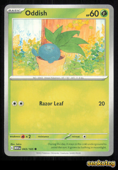 🎴 Oddish 043/165 151 NM 🎨 Sekio