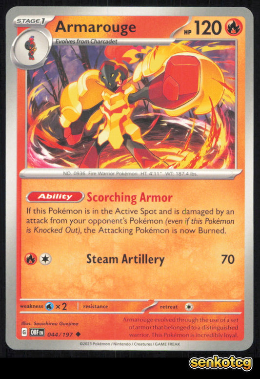 🎴 Armarouge 044/197 Uncommon Obsidian Flames NM