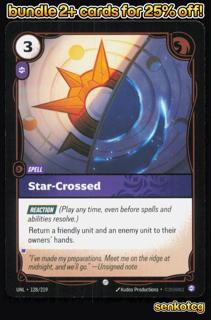 🎴 Star-Crossed 128/219 Common Unleashed NM
