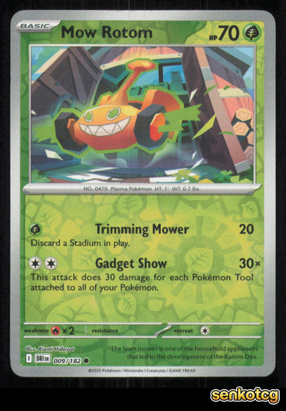 🎴 Mow Rotom 009/182 Reverse Holo Destined Rivals NM 🎨 Hidayat