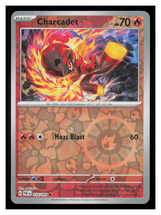 🎴 Charcadet 014/091 Reverse Holo Paldean Fates Pokemon NM
