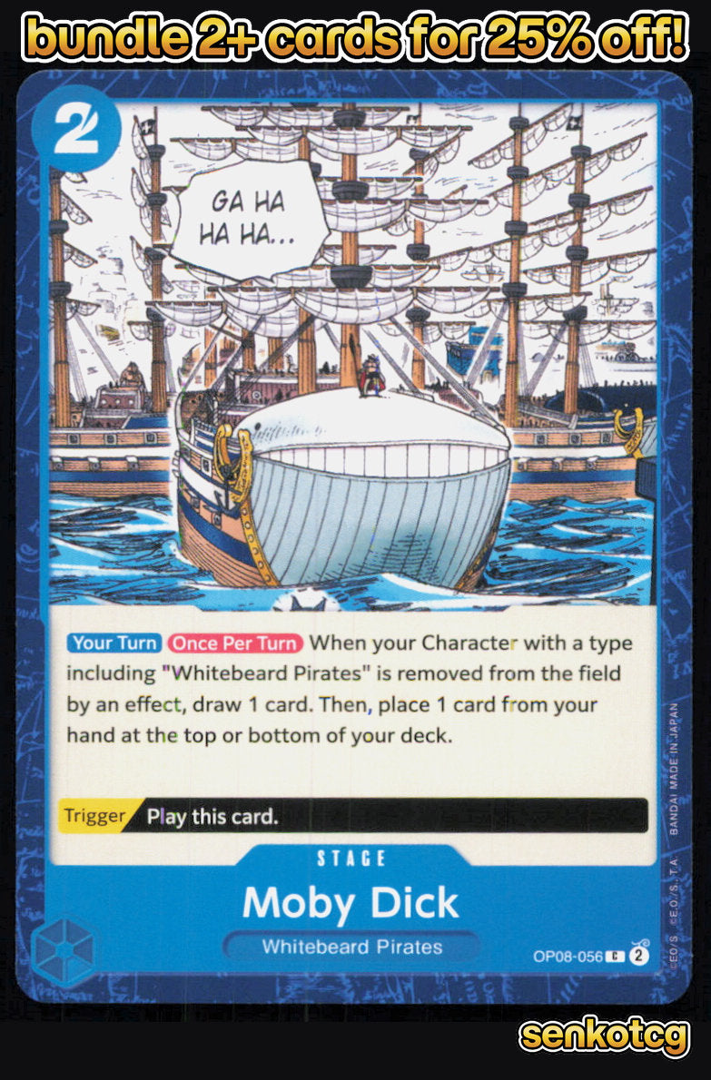 🎴 Moby Dick OP08-056 Common Two Legends NM