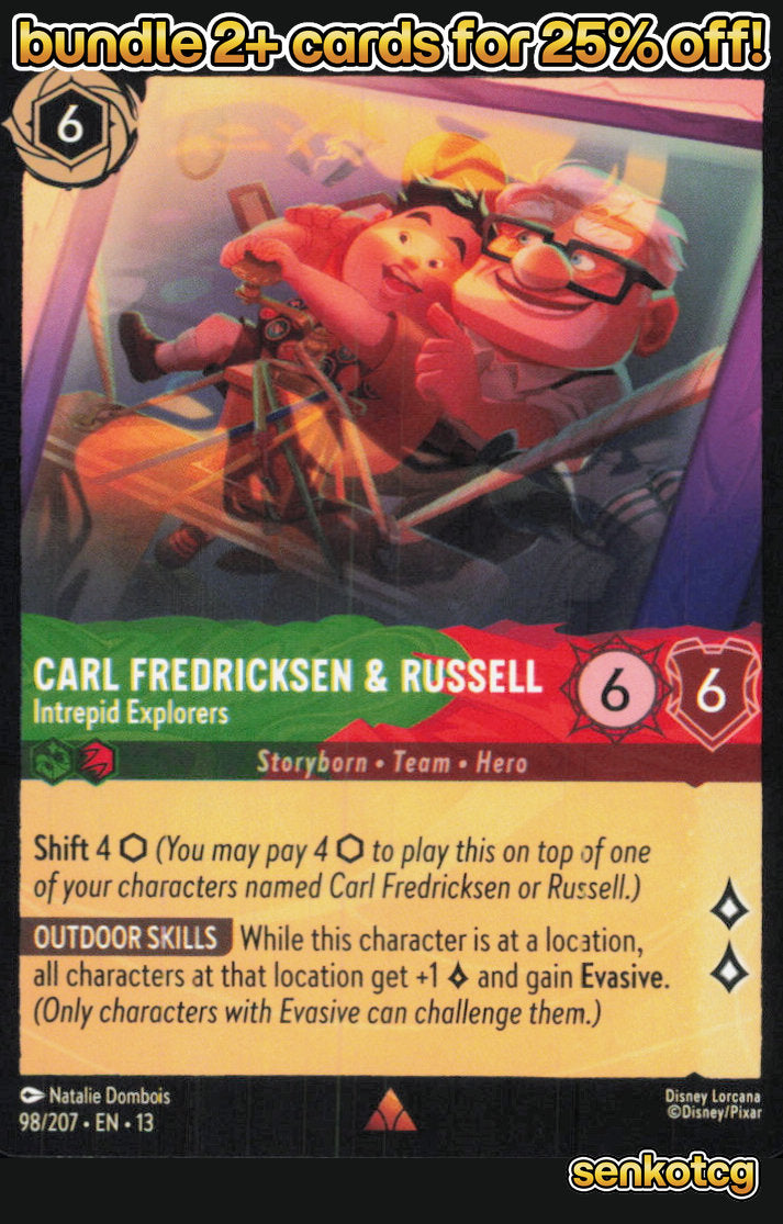 🎴 Carl Fredricksen & Russell - Intrepid Explorers 98/204 Attack of the Vine! NM