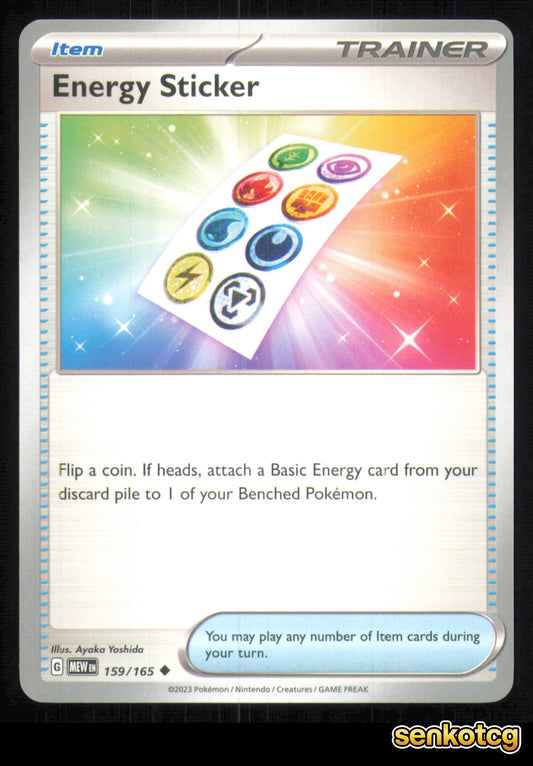 🎴 Energy Sticker 159/165 151 NM 🎨 Yoshida