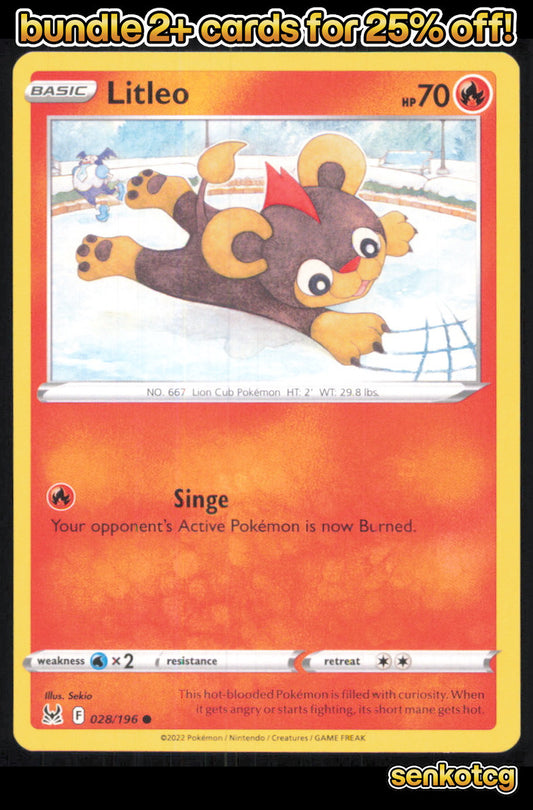 🎴 Litleo 028/196 Common Lost Origin NM