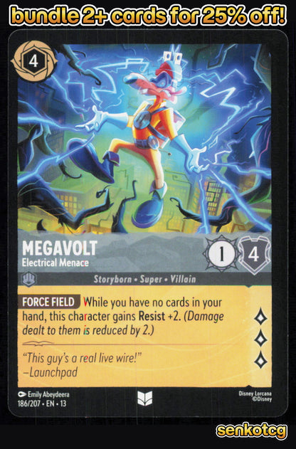 🎴 Megavolt - Electrical Menace 186/204 Uncommon Attack of the Vine! NM