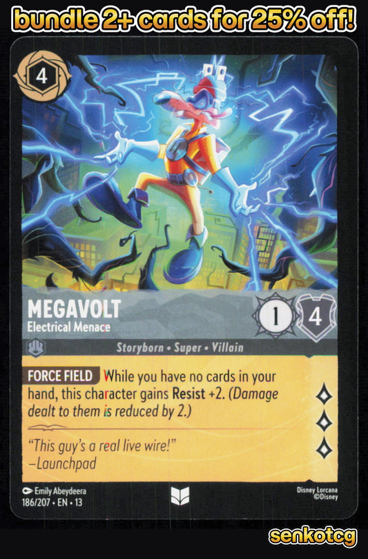 🎴 Megavolt - Electrical Menace 186/204 Uncommon Attack of the Vine! NM