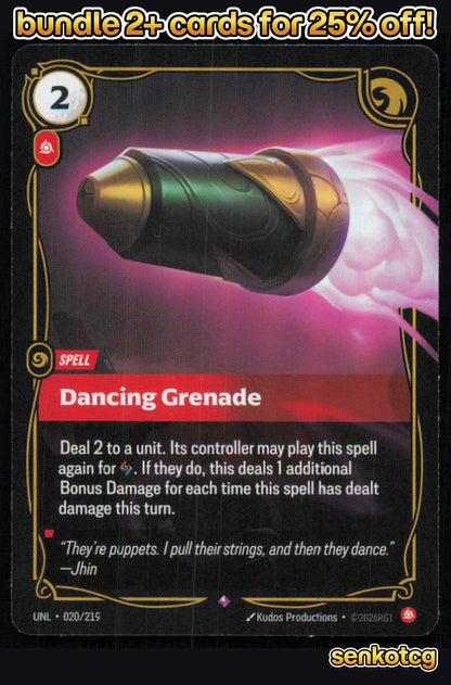 🎴 Dancing Grenade 020/219 Rare Foil Unleashed NM