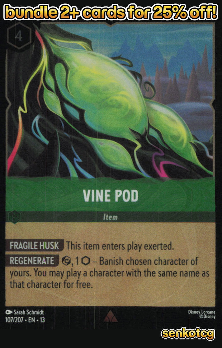 🎴 Vine Pod 107/204 Rare Cold Foil Attack of the Vine! NM