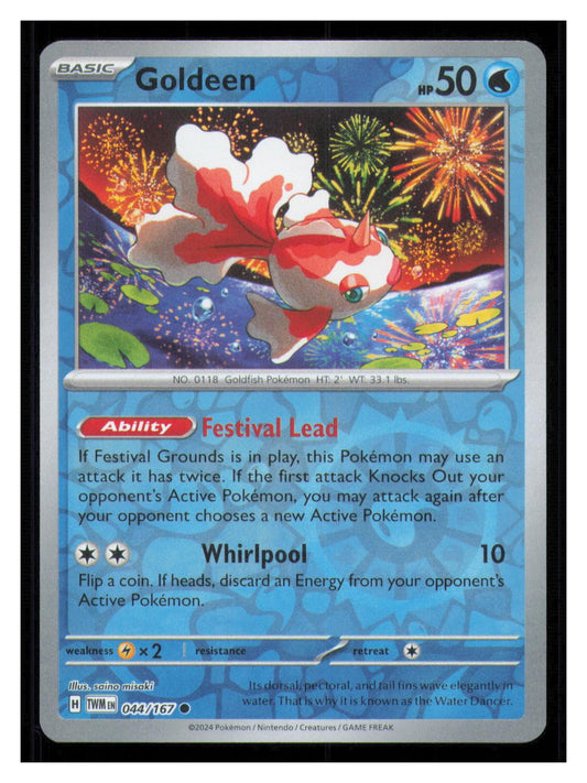🎴 Goldeen 044/167 Reverse Holo Twilight Masquerade NM 🎨 misaki