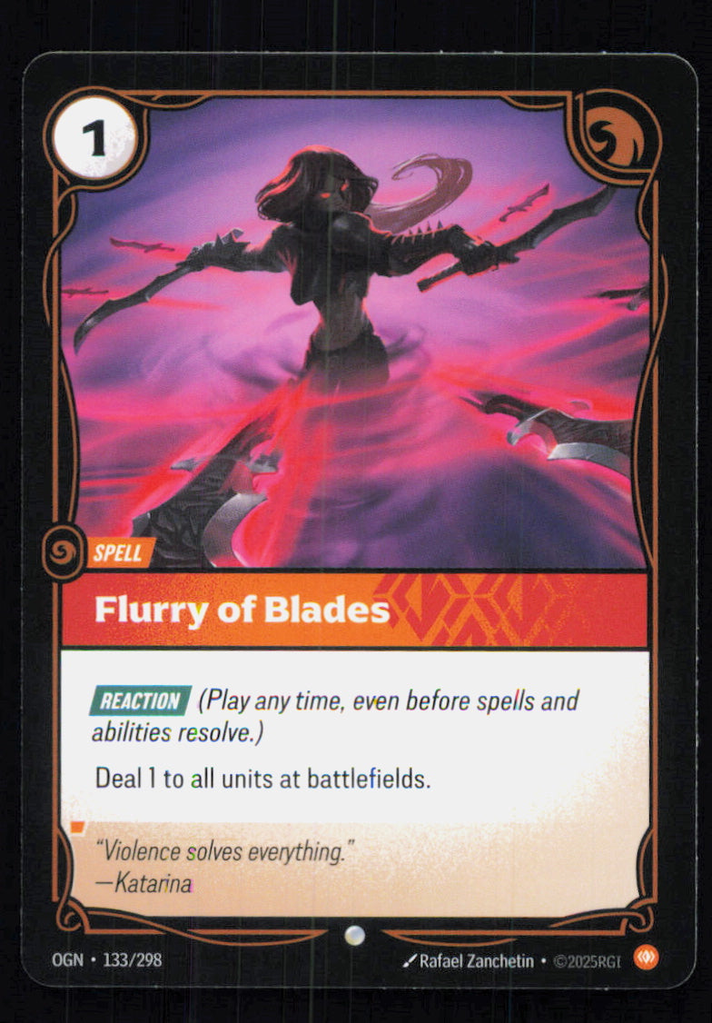 🎴 Flurry of Blades 133/298 Common OGN Origins NM