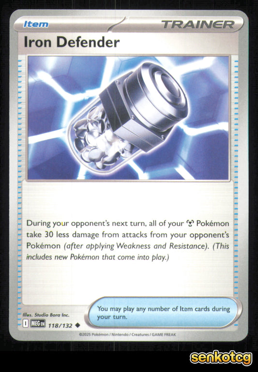 🎴 Iron Defender 118/132 Mega Evolution NM 🎨 Inc.