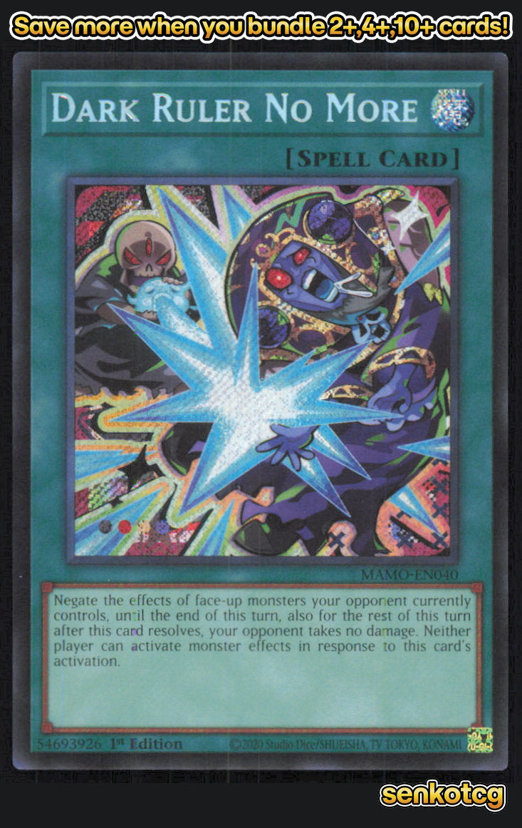 🎴 Dark Ruler No More (Secret Rare) MAMO-EN040 Secret Rare